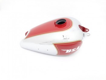 BSA M20 RED PAINTED CHROME FUEL TANK|Fit For