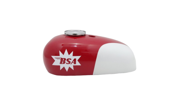 BSA SPITFIRE HORNET 2 GALLON RED & WHITE PAINTED FUEL TANK|Fit For