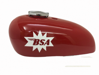 BSA A65 SPITFIRE HORNET 2GALLON RED PAINTED STEEL PETROL TANK WITH CAP|Fit For