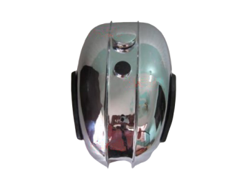 BSA C11G C12 CHROME PETROL GAS TANK WITH BADGES+KNEE PAD+TAP+CAP|Fit For