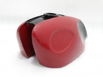 BSA B25 B44 STARFIRE RED BLACK PAINTED STEEL FUEL PETROL TANK|Fit For