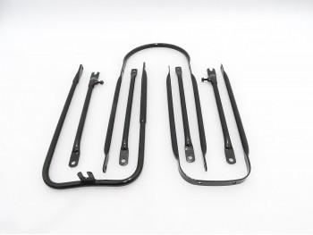 BSA M20 FRONT AND REAR BLACK PAINTED MUDGUARD SET WITH COMPLETE STAY KIT|Fit For