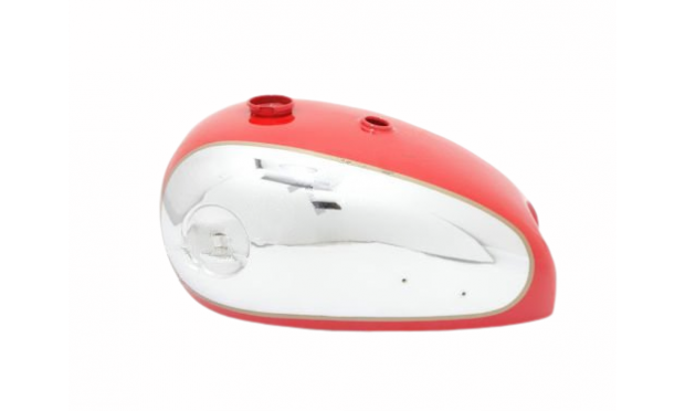BSA A7 A10 4 GALLON RED PAINTED CHROME FUEL PETROL TANK|Fit For