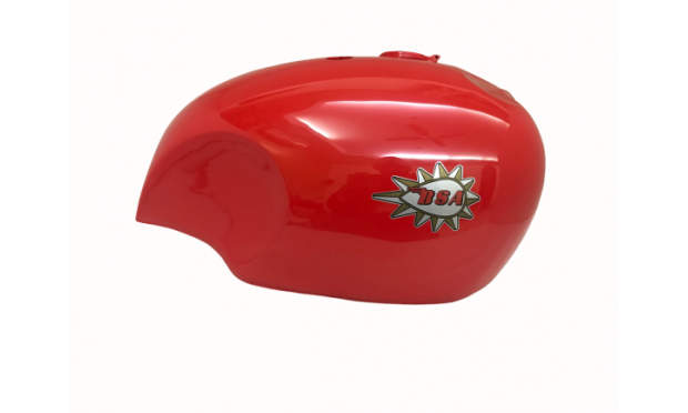 BSA A65 SPITFIRE 4 GALLON RED PAINTED GAS FUEL PETROL TANK WITH LOGO |Fit For