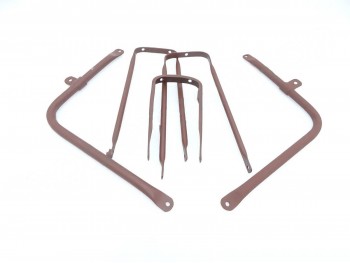 BSA C10 C11 FRONT AND REAR MUDGUARD SET RAW STEEL WITH STAYS |Fit For