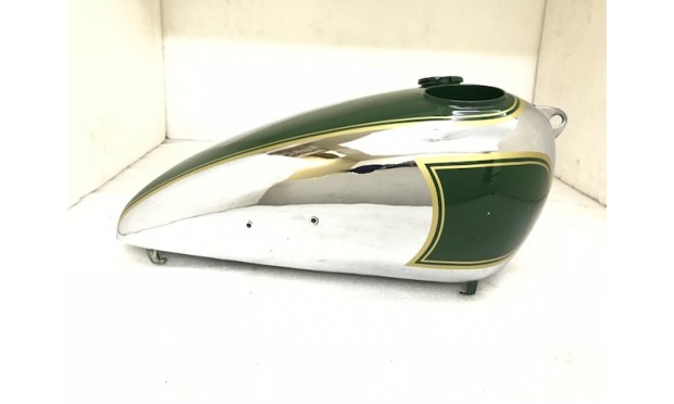 BSA C10 C11 GREEN PAINTED CHROMED GAS FUEL PETROL TANK (REP) WITH CAP |Fit For