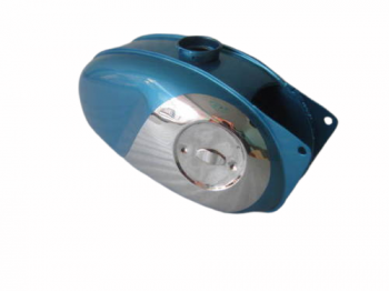 BSA BANTAM D7, D10, D14, D175, BUSHMAN CHROME AND BLUE GAS PETROL TANK|Fits For