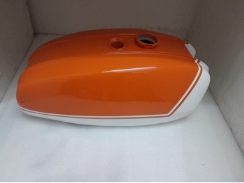 BSA A65 Thunderbolt Lightning Orange White Painted Gas Petrol Tank 1970'|Fit For