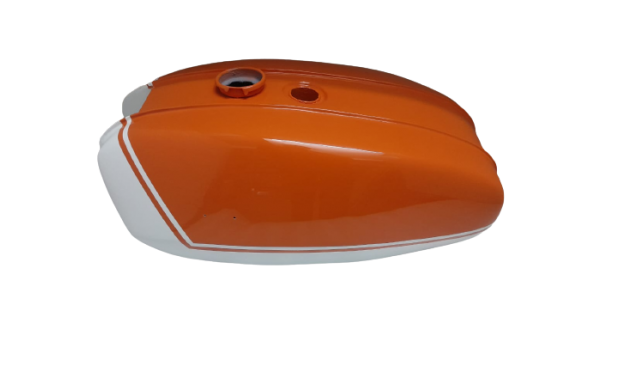 BSA A65 Thunderbolt Lightning Orange White Painted Gas Petrol Tank 1970'|Fit For