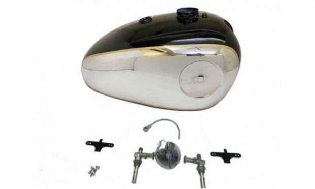 BSA GOLDSTAR CHROME & BLACK TANK 4 GAL+ CAP TAP Breather Pipe Fit For