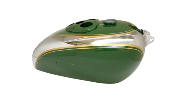 BSA M20/21 Dlx M22 M23/24 Chrome & Green Gas Fuel Petrol Tank 1938-40 (Fits For)