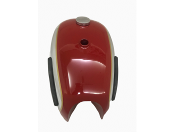 BSA A7 A10 SUPER ROCKET RED CHROME PETROL TANK+KNEE PAD+CAP |Fit For