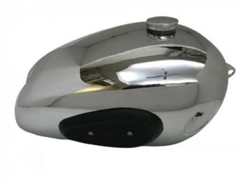 BSA B31 B33 Plunger Model Chromed Fuel Petrol Tank With Cap + Knee Pad |Fits For