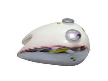 Puch 250 Tf 1952 250Cc Chrome & Cream Painted Petrol Fuel Gas Tank +Cap|Fit For